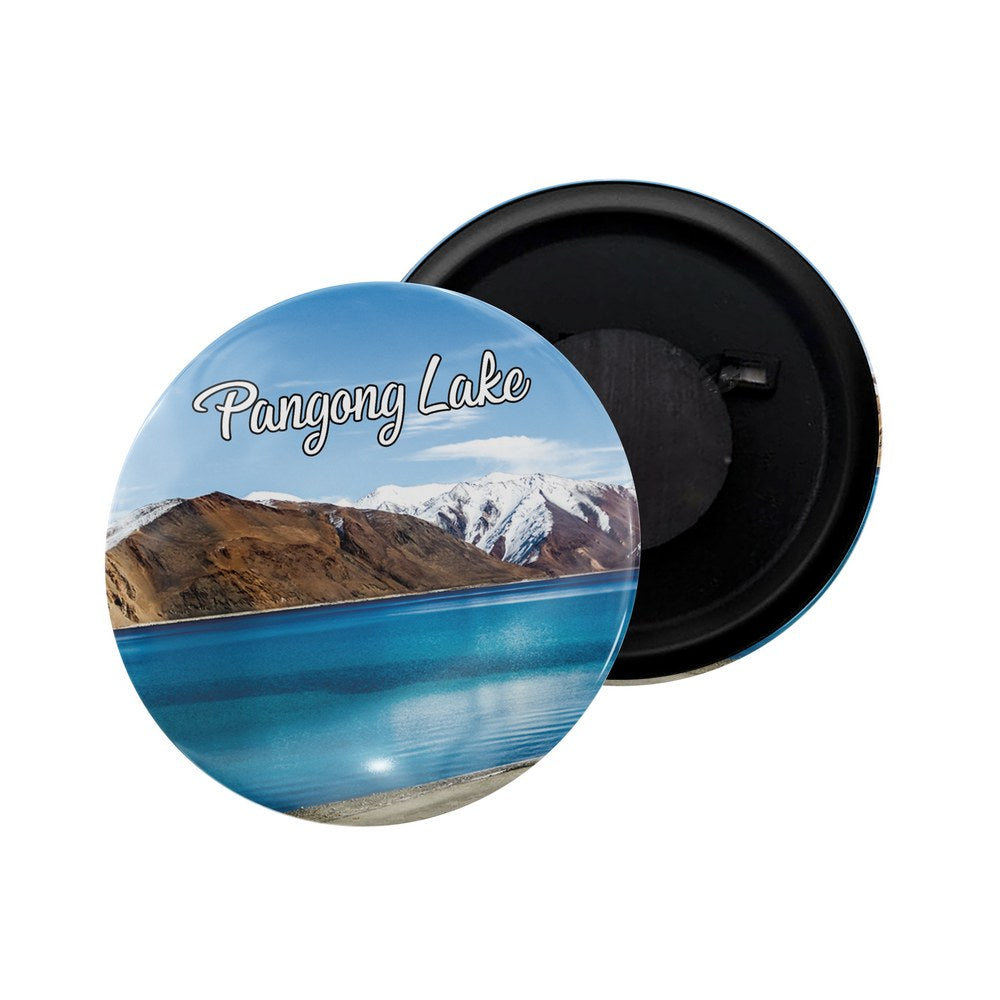 dhcrafts Fridge Magnet Multicolor Pangong Lake Ladakh Glossy Finish Design Pack of 1 (58mm)